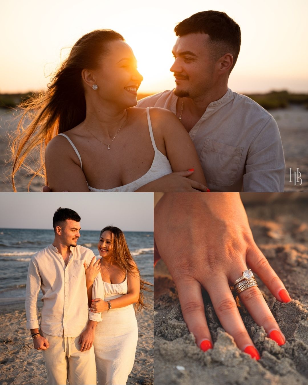 Save the Date Corbu Vadu – cuplu pe plajă sălbatică – HB Photography