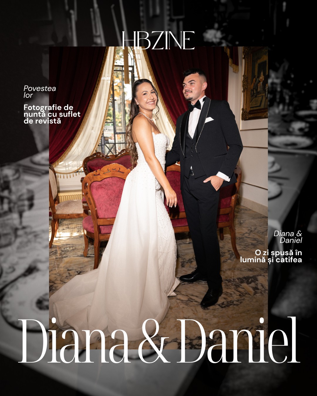 Diana și Daniel, sesiune editorial la Auria Palace Galați, cadrul 1 din 10